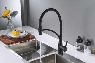 Смеситель для кухни Shevanik S743H-3 чёрный